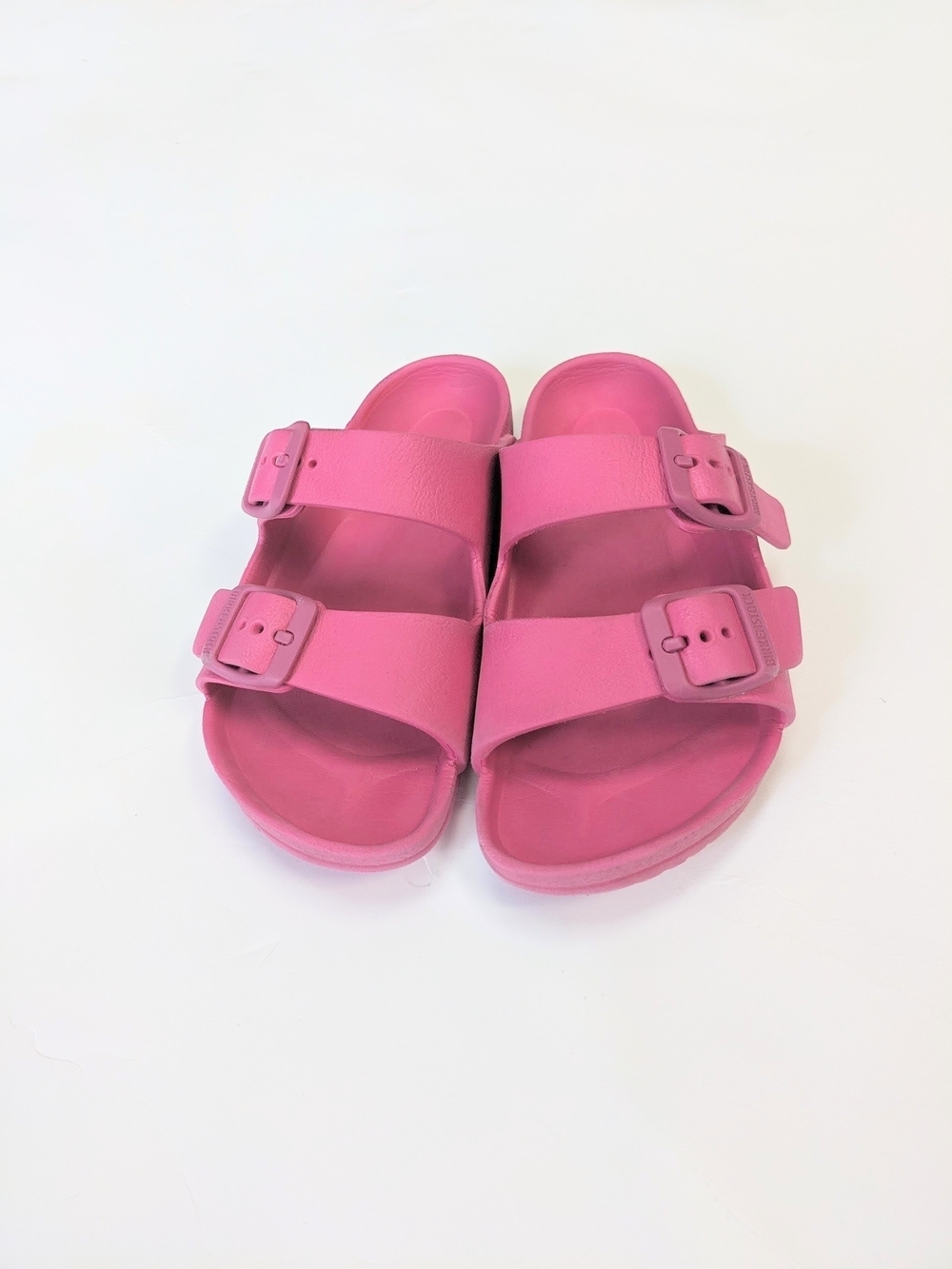 Birkenstock Arizona EVA Girls Bright Pink Sz US 11.5/EU 29 Two Strap Slides